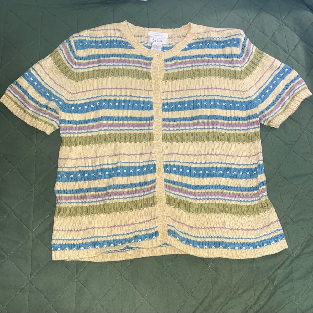 Hand embroidered Christopher and banks